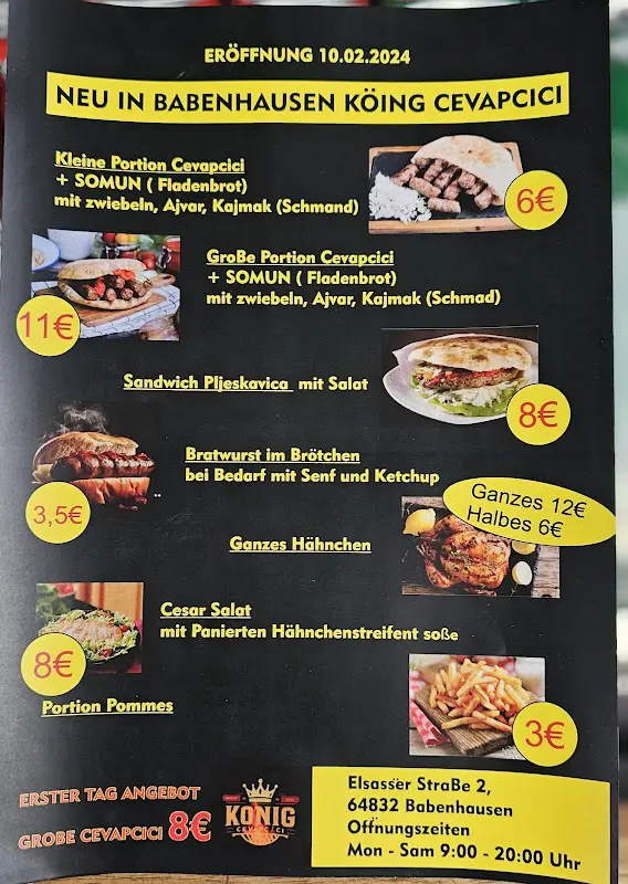Menu_König Cevapcici_Babenhausen_image_3