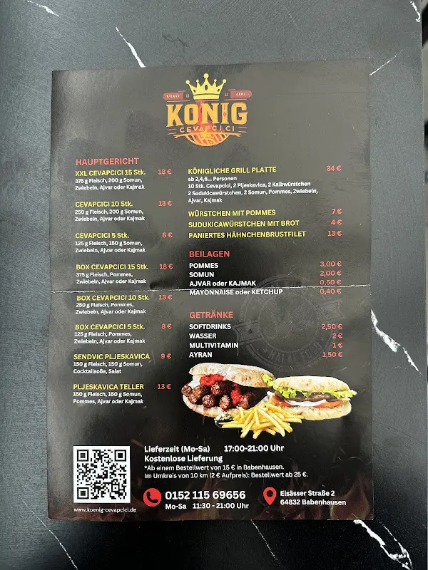 Menu_König Cevapcici_Babenhausen_image_4