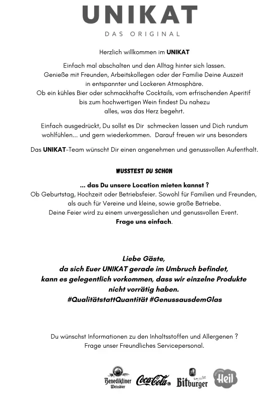 Menu_UNIKAT - das Original_Kirchhain_image_1