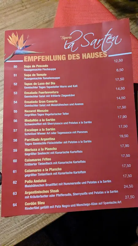 Menu_Taperia La Sartén im ALTES GASTHAUS BUSCH_Arolsen_image_1