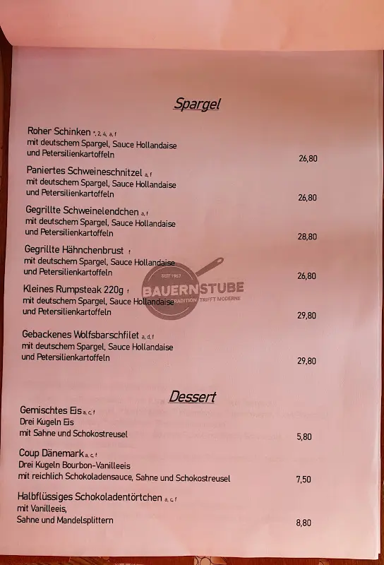 Menu_Hotel Restaurant Bauernstube_Eschenburg_immagine_1