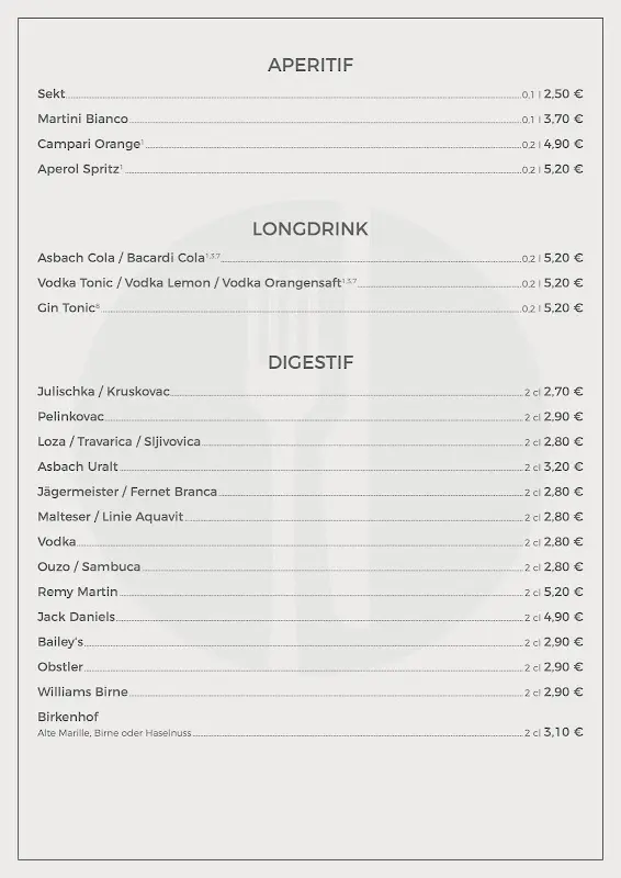 Menu_CROATICA Restaurant - Bar - Sommergarten_Hersfeld_immagine_1