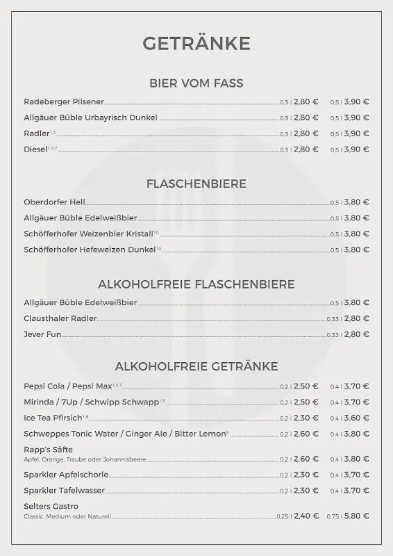 Menu_CROATICA Restaurant - Bar - Sommergarten_Hersfeld_immagine_3
