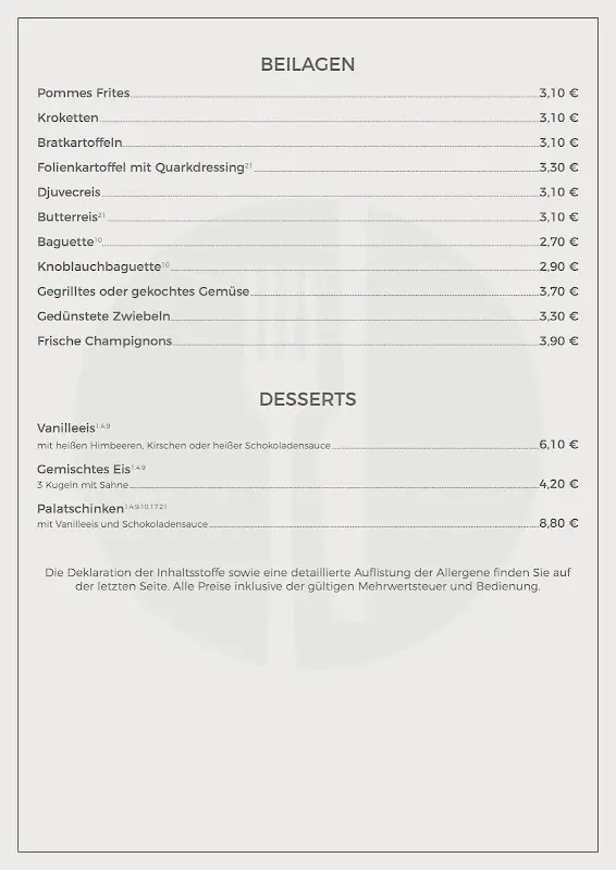 Menu_CROATICA Restaurant - Bar - Sommergarten_Hersfeld_immagine_4