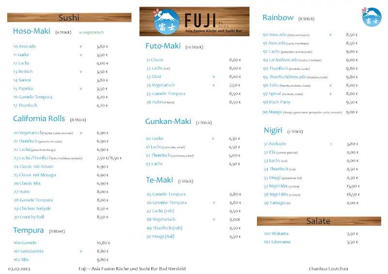 Menu_Fuji - Asia Fusion Küche und Sushi Bar_Hersfeld_immagine_2