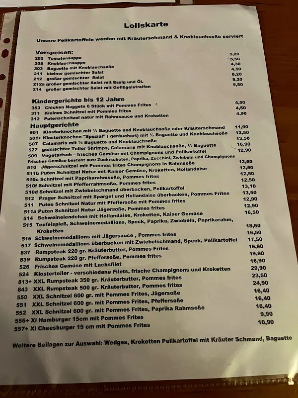 Menu_Klosterschänke Bad Hersfeld_Hersfeld_image_1