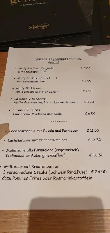 Menü_Ristorante La Favola_Hersfeld_Bild_1