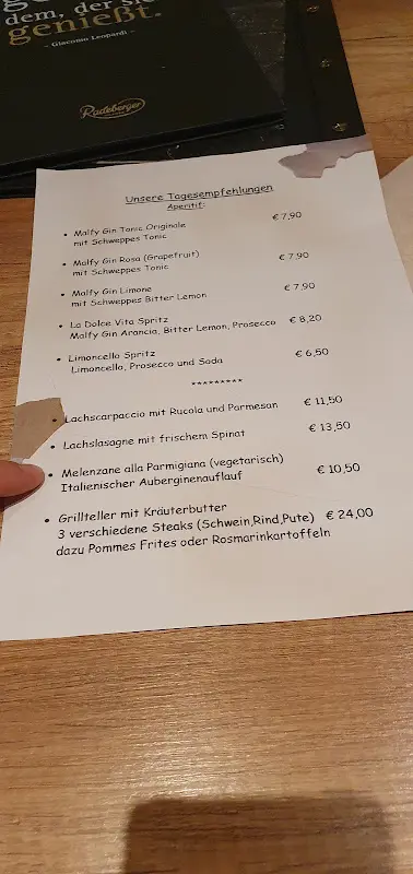 Menü_Ristorante La Favola_Hersfeld_Bild_3