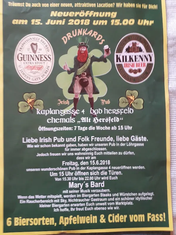 Menu_Drunkards #FunPub_Hersfeld_immagine_1