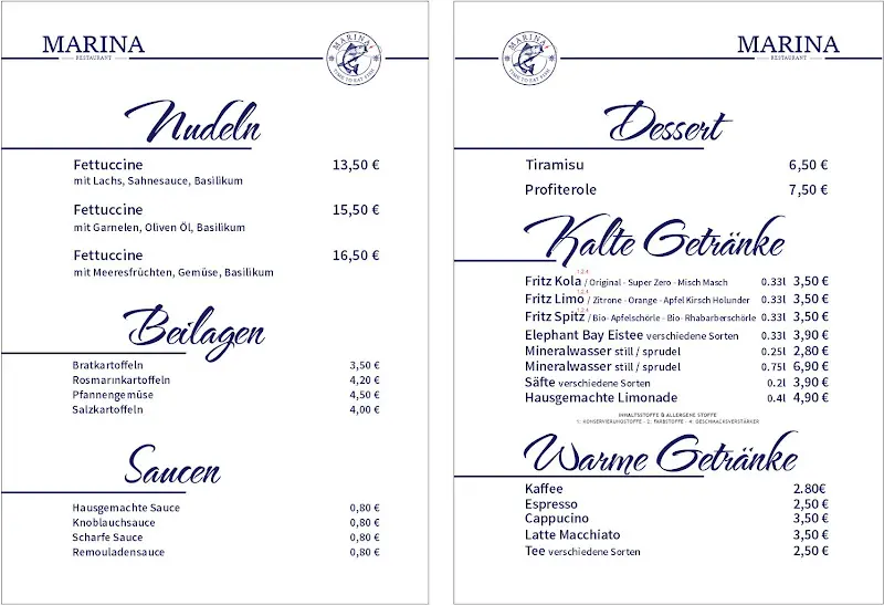 Menu_Marina Restaurant_Taunus_immagine_1