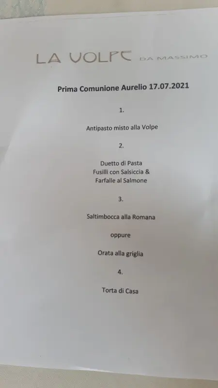 Menu_La Volpe Da Massimo_Schwalbach_image_1