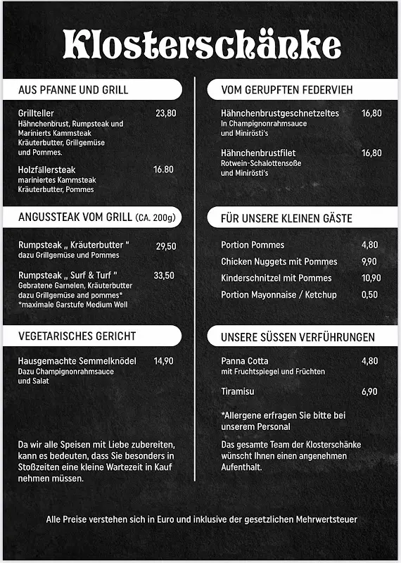 Menu_Klosterschänke - Hotel/Restaurant_Sooden-Allendorf_image_3