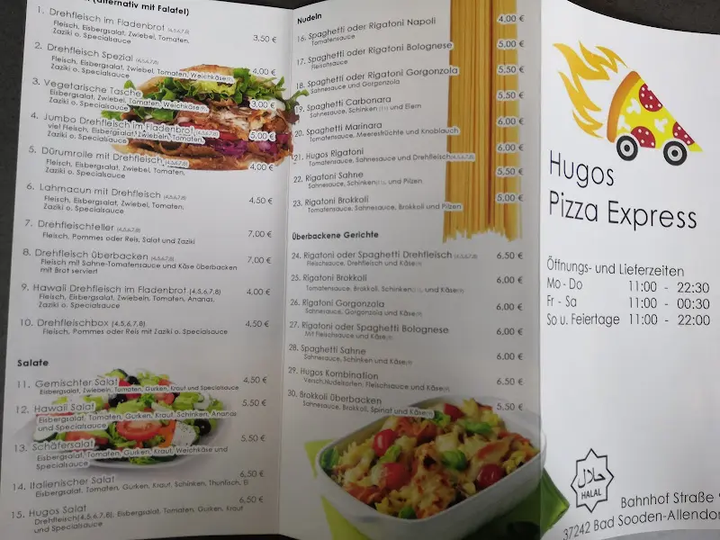 Menu_Hugos Pizza Express_Sooden-Allendorf_image_1