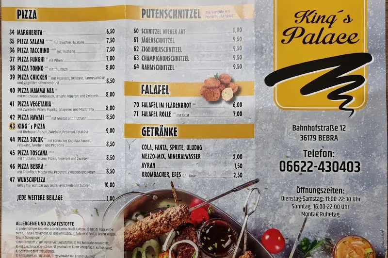 Menu_King's Palace_Bebra_immagine_2