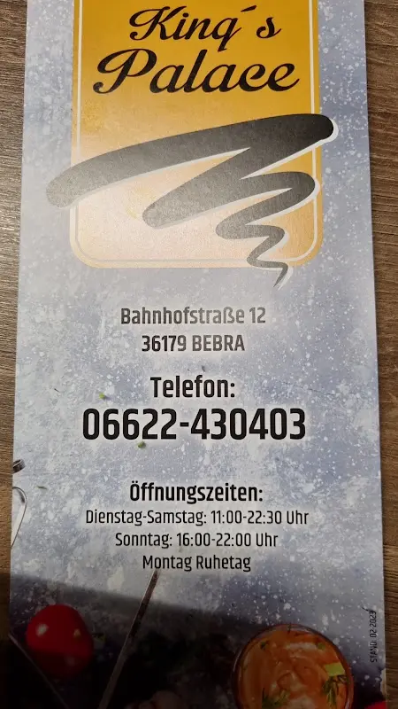 Menu_King's Palace_Bebra_immagine_3