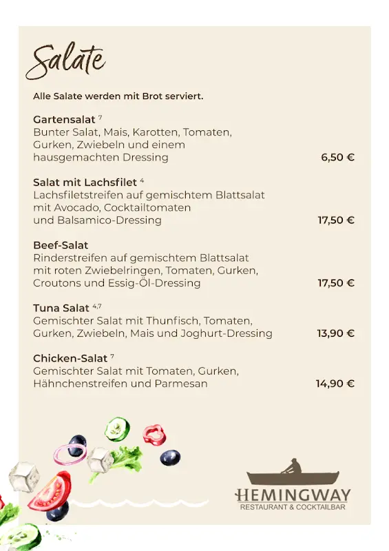 Menu_Hemingway Restaurant & Cocktailbar_Wildungen_image_4