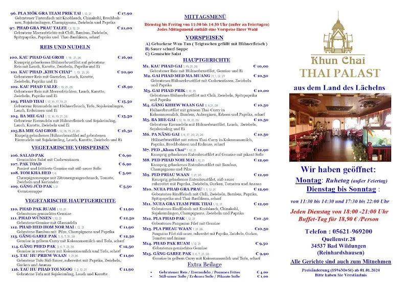 Menu_Khun Chai Thai Palast_Wildungen_image_1