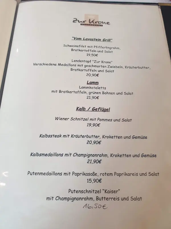 Menu_Gaststätte Zur Krone_Vilbel_immagine_1