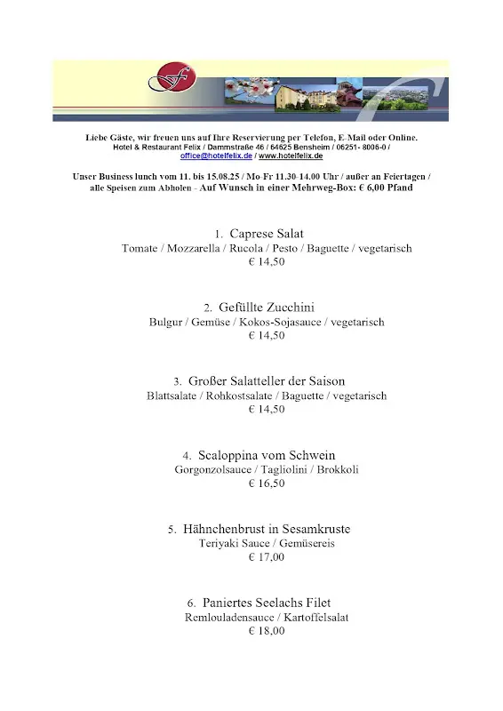 Menu_Hotel & Restaurant Felix_Bensheim_image_3