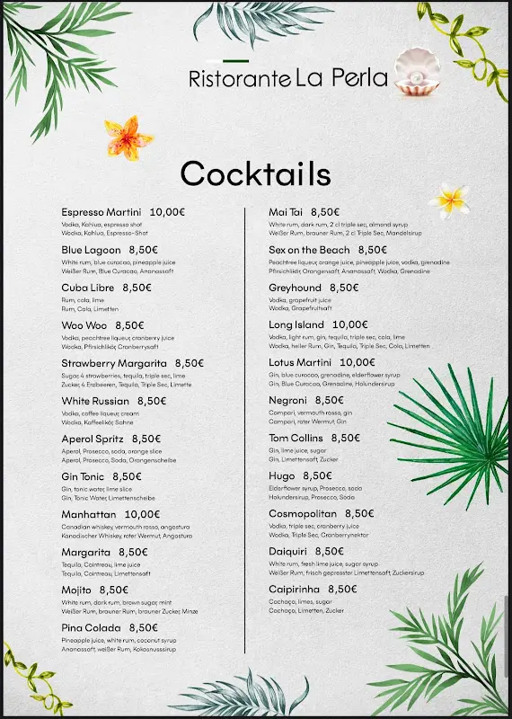 Menu_Ristorante La Perla_Straße_image_1
