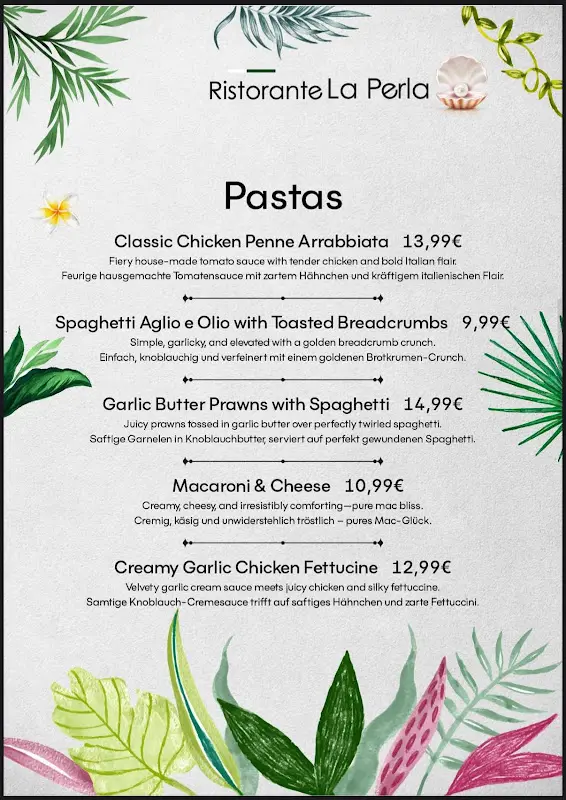 Menu_Ristorante La Perla_Straße_image_3