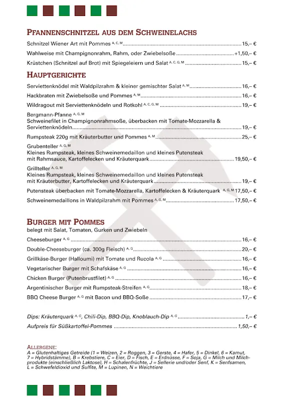 Menu_Grubengaststätte Zum Zechenhaus_Solms_immagine_4