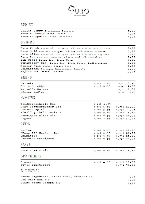 Menu_PURO Daily Food Market Borken_Borken_immagine_1