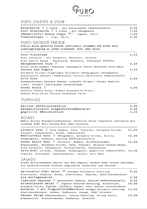 Menu_PURO Daily Food Market Borken_Borken_immagine_3