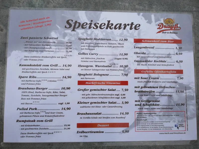Menu_Back- und Brauhaus Drayß_Bürstadt_immagine_1