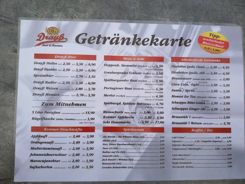Menu_Back- und Brauhaus Drayß_Bürstadt_immagine_4