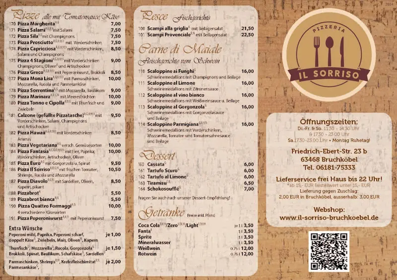 Menu_Pizzeria Il Sorriso - Bruchköbel_Bruchköbel_immagine_2