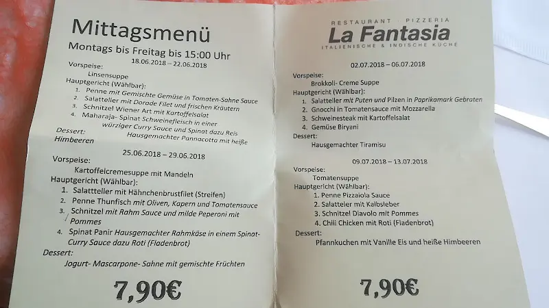 Menu_Restaurant & Pizzeria La Fantasia_Bruchköbel_image_1