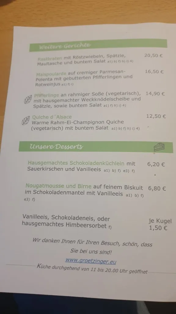 Menu_Grötzingers Bauernschänke_Brackenheim_immagine_2