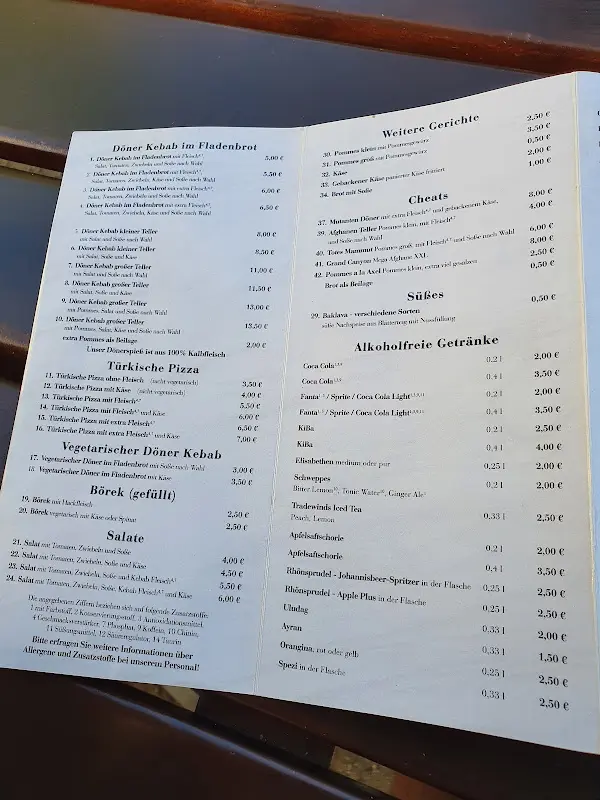 Menu_Café Rheingold/ K&A/Döner_Büdingen_immagine_3