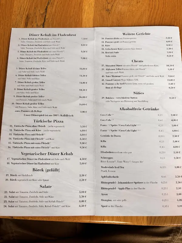 Menu_Café Rheingold/ K&A/Döner_Büdingen_immagine_4