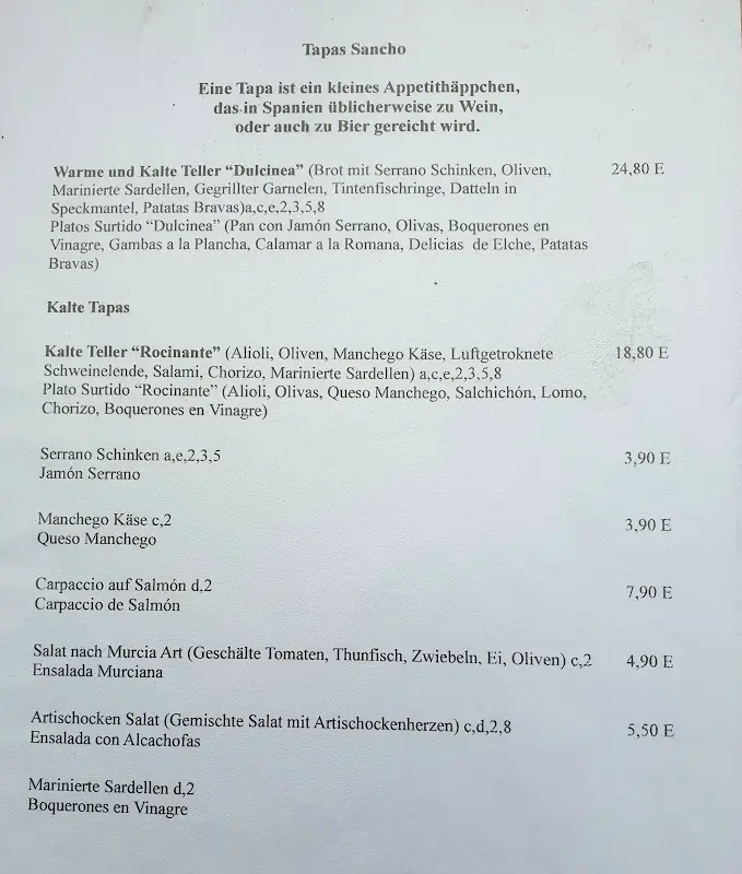 Menu_Gaststätte Alte Schule Los Molinos de Don Quijote_Büdingen_image_1