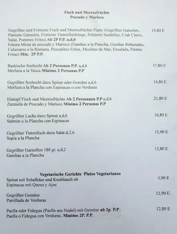 Menu_Gaststätte Alte Schule Los Molinos de Don Quijote_Büdingen_image_2