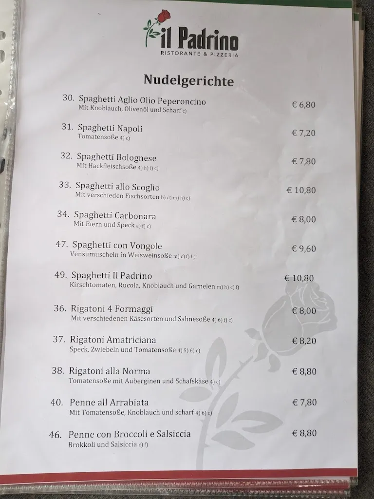 Menu_Schützenheim - Pizzeria il Padrino_Brackenheim_image_1