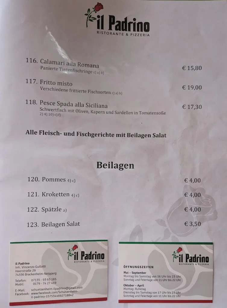 Menu_Schützenheim - Pizzeria il Padrino_Brackenheim_image_3