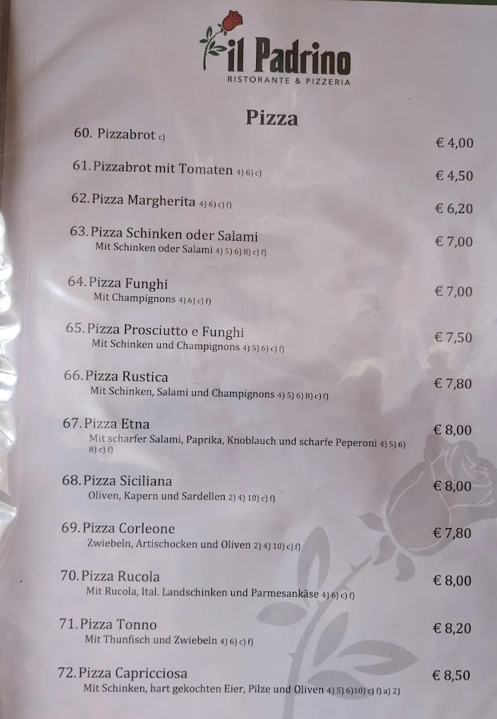 Menu_Schützenheim - Pizzeria il Padrino_Brackenheim_image_4