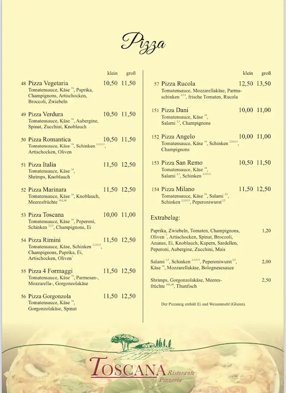 Menu_Pizzeria Ristorante Toscana_Hünfeld_immagine_3