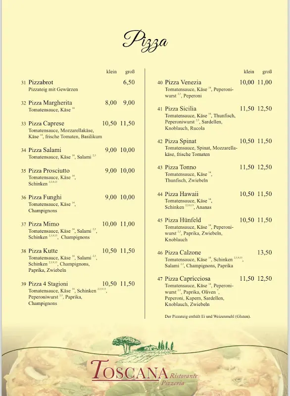 Menu_Pizzeria Ristorante Toscana_Hünfeld_immagine_4