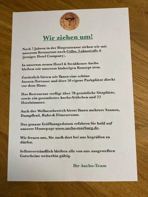 Menu_Hotel Restaurant Ancho_Cölbe_immagine_1