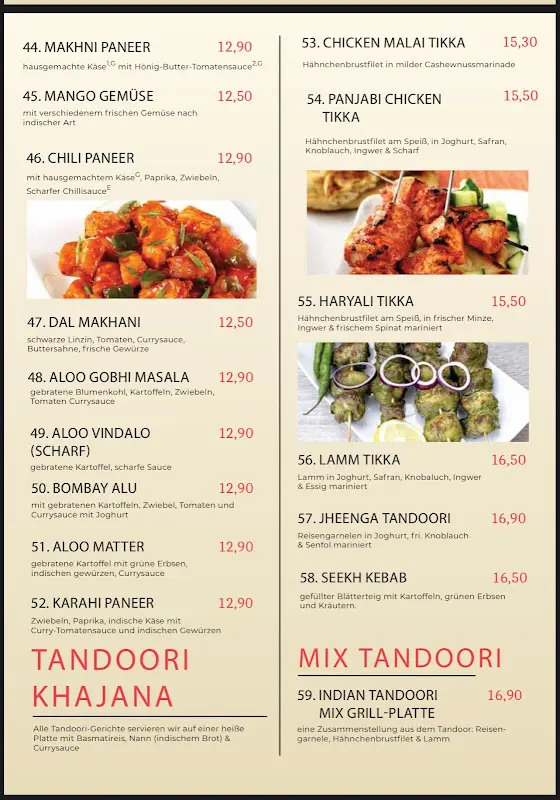 Menu_Indian Tandoori Restaurant_Butzbach_immagine_3