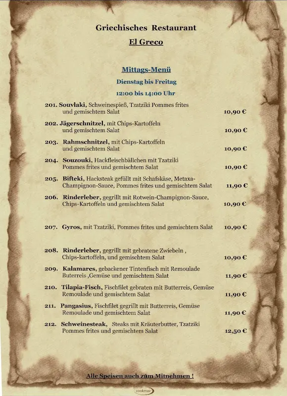 Menu_Restaurant El Greco Dieburg_Dieburg_immagine_2