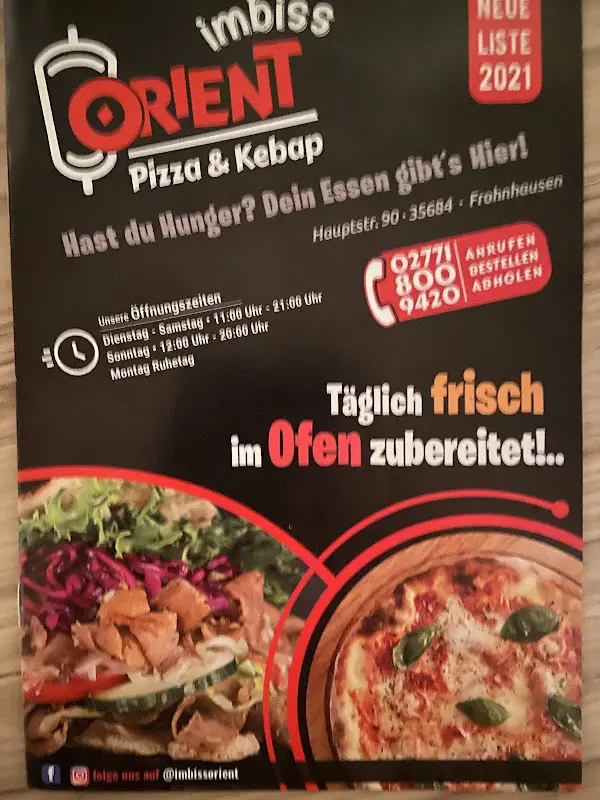 Menu_Imbiss Orient Döner und Pizzahaus_Dillenburg_immagine_1