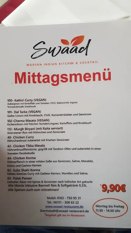 Menu_Swaad Indien Restaurant_Darmstadt_immagine_4