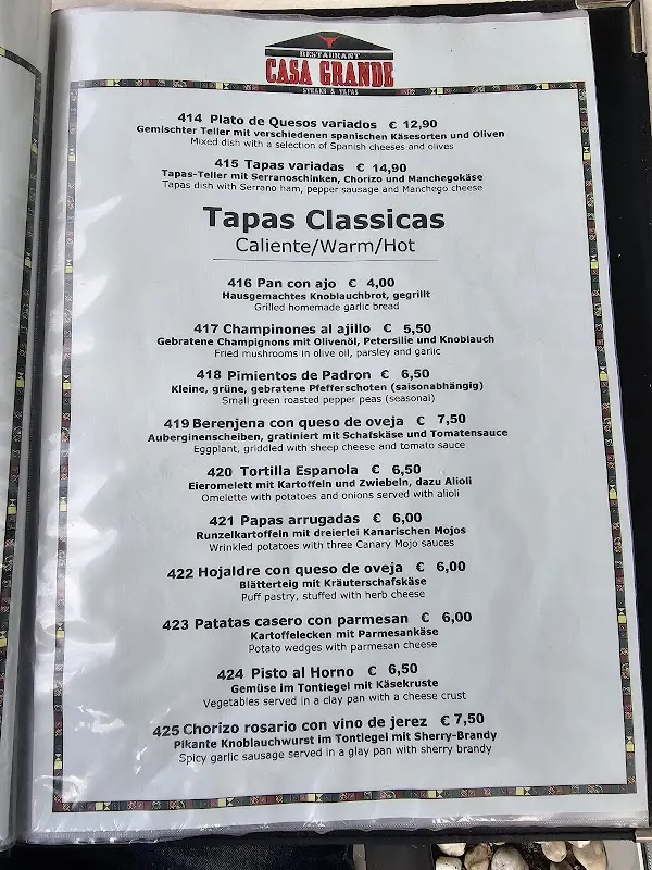 Menu_Casa Grande_Dreieich_immagine_1