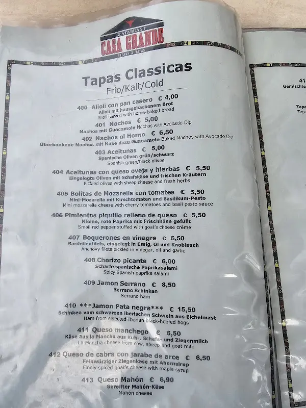 Menu_Casa Grande_Dreieich_immagine_4