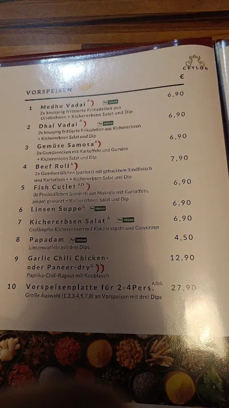 Menu_Ceylon - Taste of Sri Lanka & South India_Groß-Gerau_immagine_1